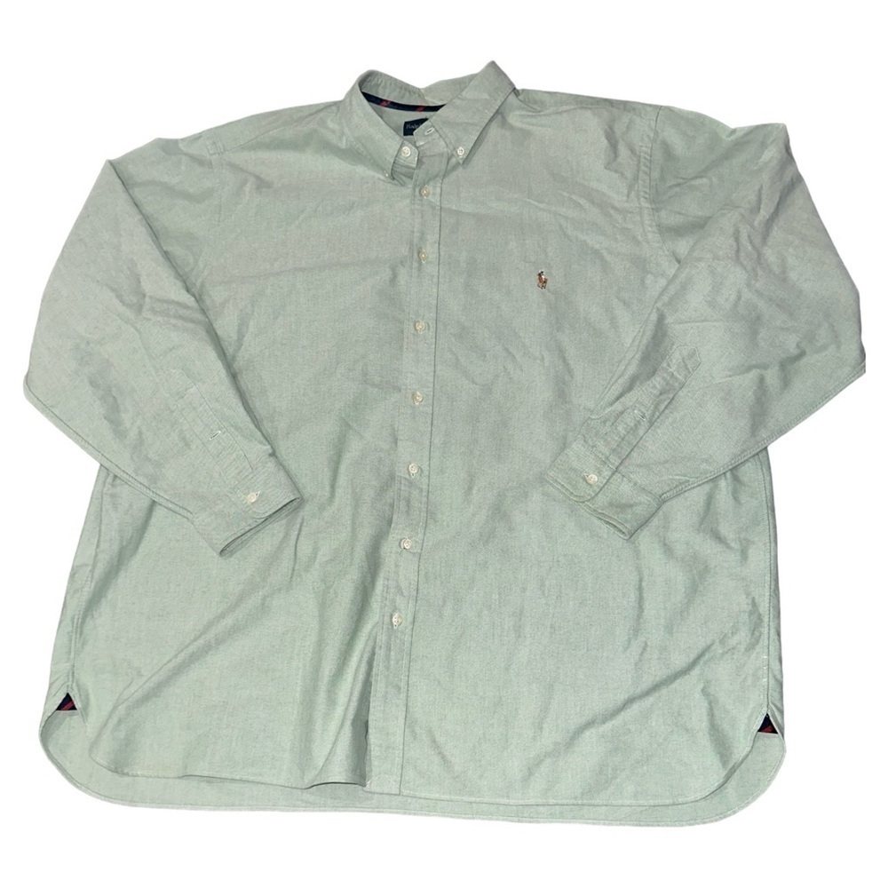 Ralph Lauren Light Green Button-Down Dress Shirt
